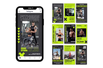 Gym Fitness & Yoga Center Instagram Story Template