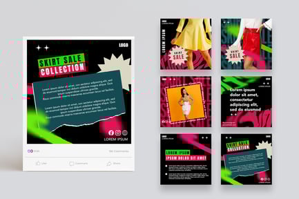 Fashion Sale Social Media Post Templates