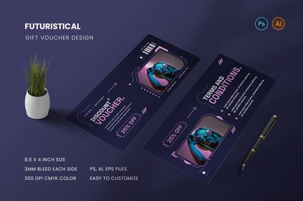 Futuristical Gift Voucher