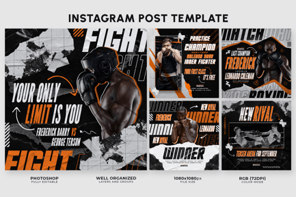 Boxing Instagram Post Template