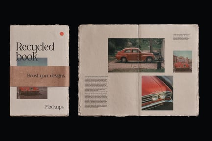 Upcycled book mockups