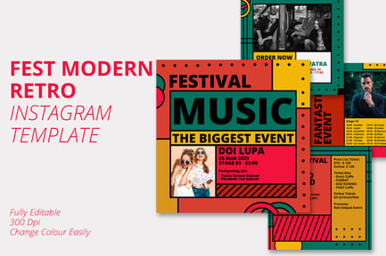 Fest Modern Retro Instagram Template