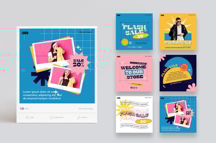 Fashion Sale Social Media Post Templates