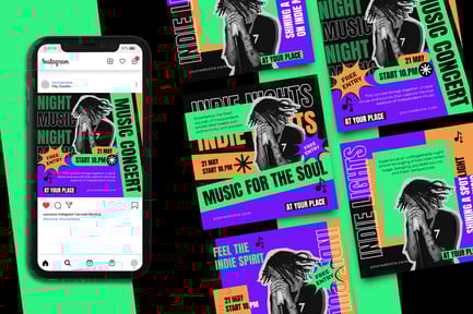 Indie Music Instagram Post Template