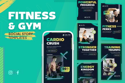 Gym and Fitness Story Templates