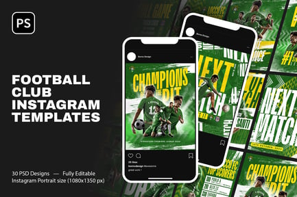 Football Club Instagram Post Templates