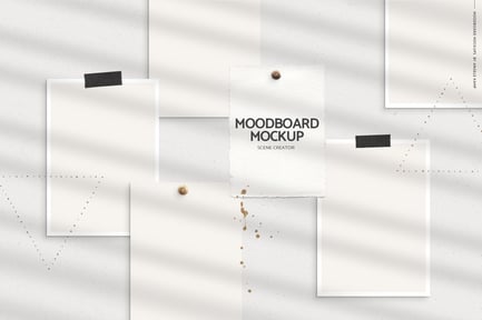 Moodboard mockup scene creator