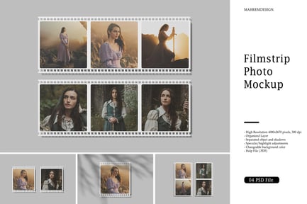 Filmstrip Photo Mockup