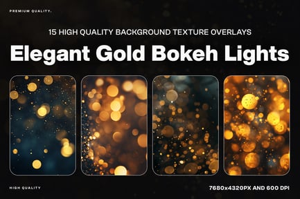 15 Elegant Gold Bokeh Lights