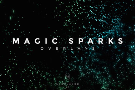 15 Magic Sparks Photo Overlays