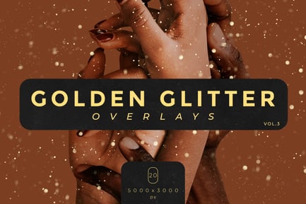 Golden Glitter Overlays Vol.3