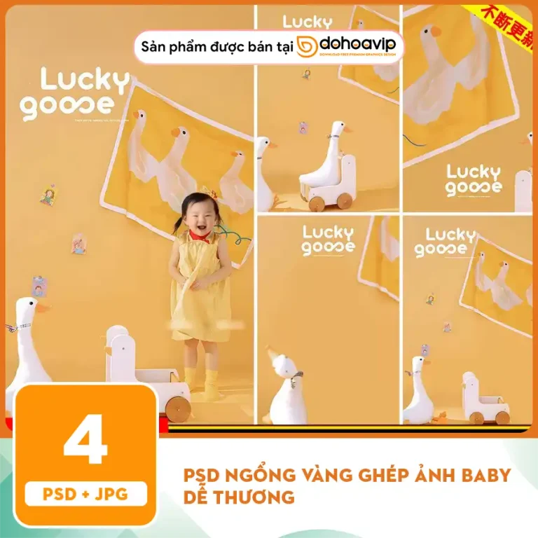 [VIP] PSD ngổng vàng ghép ảnh baby dễ thương