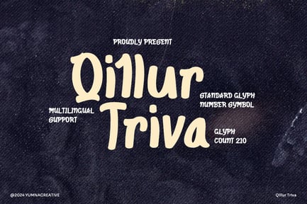 Qillur Triva – Handwritten Brush Font