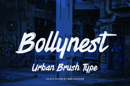 Bollynest – A Modern Urban Brush Font