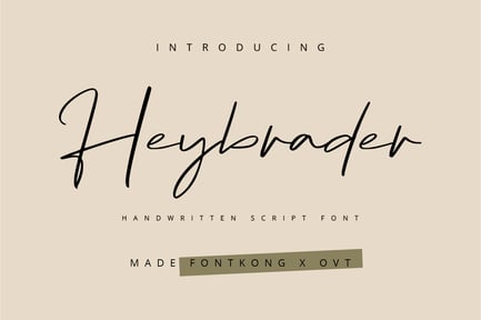 Heybrader – Handwritten Script Font