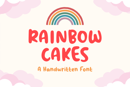 Rainbow Cakes – Handwritten Font