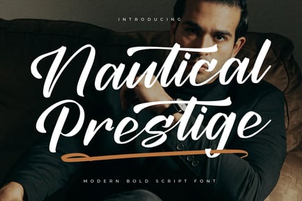 Nautical Prestige Modern Bold Script Font