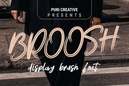 Broosh – Display Brush Font