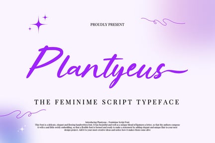 Plantyeus – Feminime Script Font