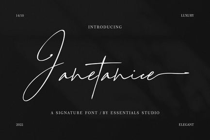 ES Janetanice – Luxury Signature Font