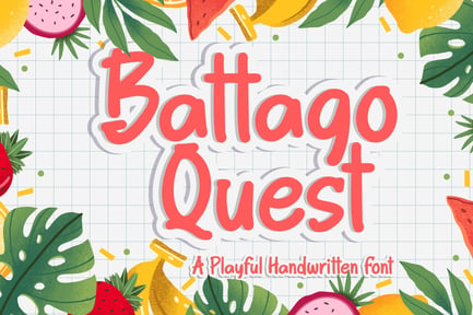 Battago Quest a Playful Handwritten Font