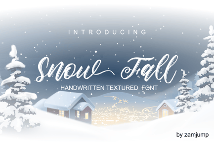 Snow Fall – Handwritten Textured Font