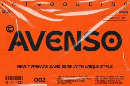 Avenso – New Sans Serif Typeface with Unique Style