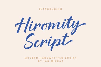 Hiromity Script – Modern Handwritten Script