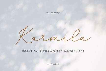 Karmila – Chic Elegance Handwritten script Font
