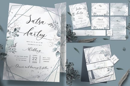 Foliage Wedding Invitation Set