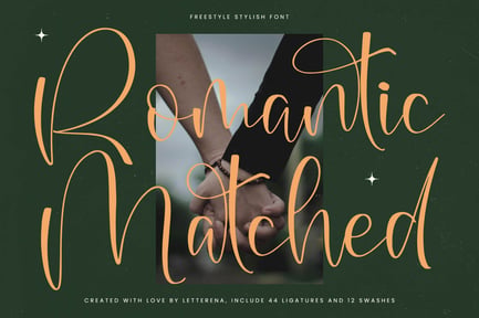 Romantic Matched Freestyle Stylish Font