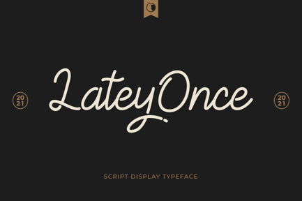 Latey Once a Script Font