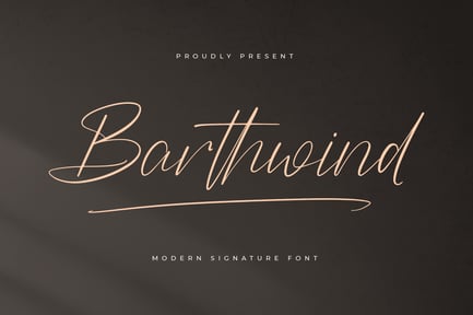 Barthwind Modern Signature Font
