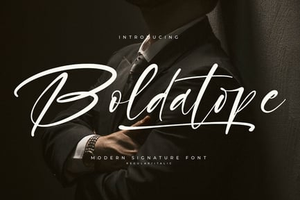 Boldatope Modern Signature Font
