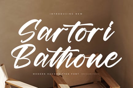 Sartori Bathone Modern Handwritten Font