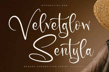 Velvetglow Sentyla Modern Handwritten Script