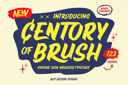 Century of Brush Font