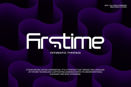 Firstime Futuristic Typeface