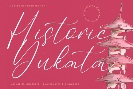 Historic Yukata Modern Handwritten Font