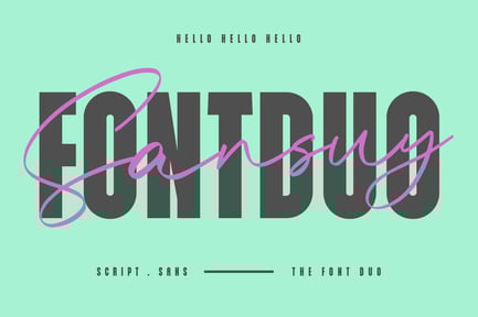 Sansuy Font Duo Script Sans Typeface