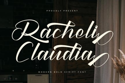 Racheli Claudia Modern Bold Script Font