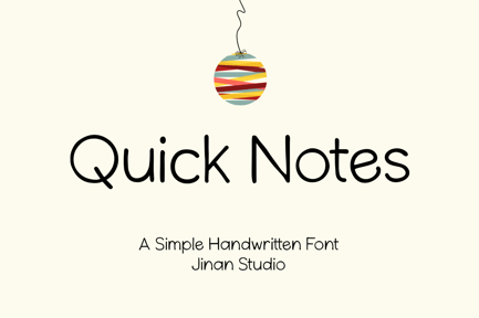 Quick Notes – A Handwritten Font