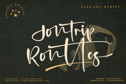 Jontrip Ronttes – Elegant Brush Font
