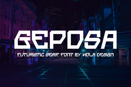 Geposa – Tech Font