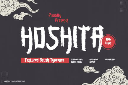 Hoshita – Textured Brush Font
