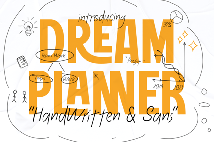 Dream Planner – Handwritten & Sans Draft Font