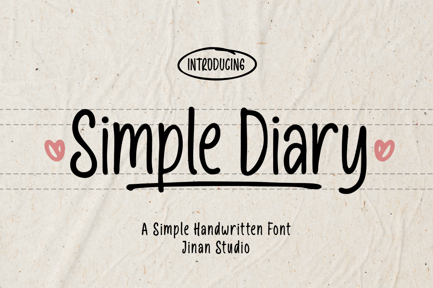 Simple Diary – A Handwritten Font