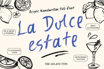 La Dolce Estate Handwritten SVG Brush Font