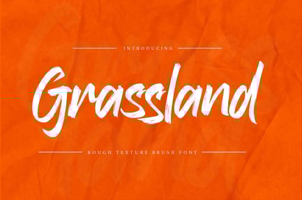 Grassland – Rough Texture Brush Font