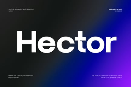 Hector – Modern Sans-Serif Font family